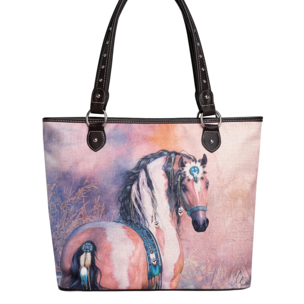 Montana West Horse Canvas Tote Bag